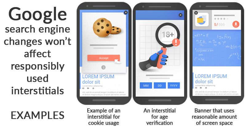 Examples of Interstitials Google Changes Won't Affect